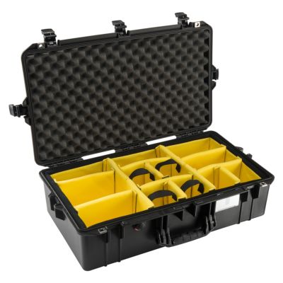 VALISE PELI AIR 1605 NOIRE + KIT CLOISONS + MOUSSE ALVEOLEE