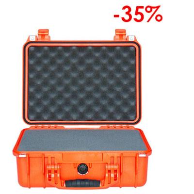 VALISE PELICASE 1450 ORANGE AVEC MOUSSE PREDECOUPEE