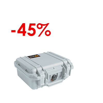 VALISE PELICASE 1200 GRISE VIDE