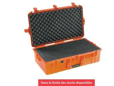VALISE PELI AIR 1605 ORANGE AVEC MOUSSE PREDECOUPEE