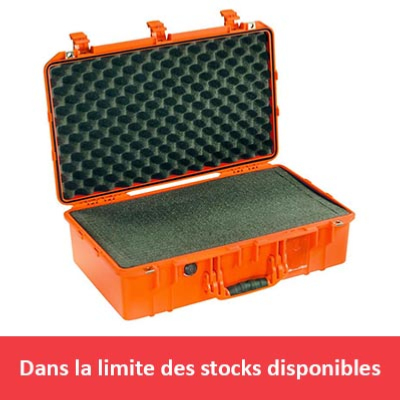 VALISE PELI AIR 1555 ORANGE AVEC MOUSSE PREDECOUPEE