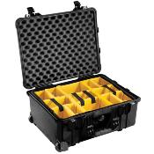 VALISE PELICASE 1560 NOIRE + KIT CLOISONS + MOUSSE ALVEOLEE