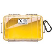 MICRO CASE PELI 1050 JAUNE - COUVERCLE TRANSPARENT