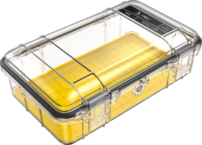 MICRO CASE PELI M60 JAUNE / TRANSPARENT