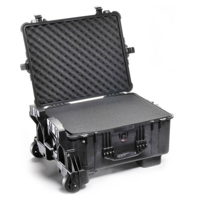 VALISE PELICASE 1610MOB NOIRE AVEC MOUSSE PREDECOUPEE + TROLLEY