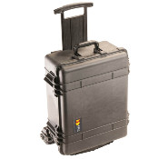 VALISE PELICASE 1560MOB NOIRE AVEC MOUSSE PREDECOUPEE + TROLLEY