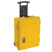 VALISE PELICASE 1560 JAUNE AVEC MOUSSE PREDECOUPEE.