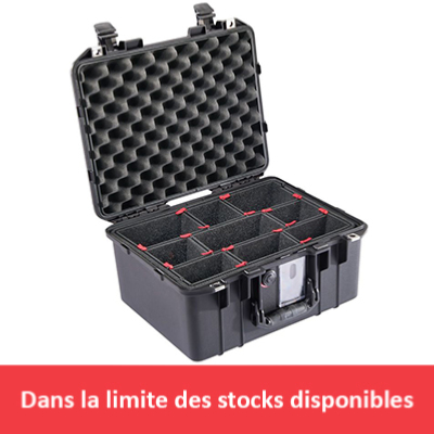 VALISE PELI AIR 1507 NOIRE AVEC KIT TREKPAK