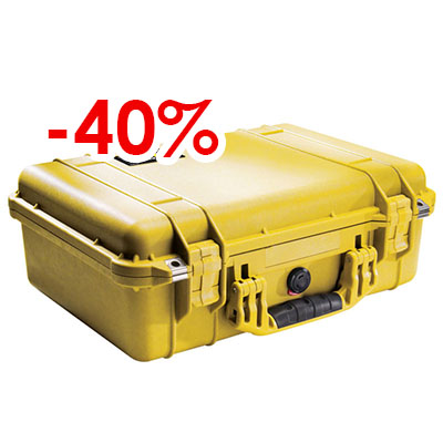 VALISE PELICASE 1500 JAUNE VIDE