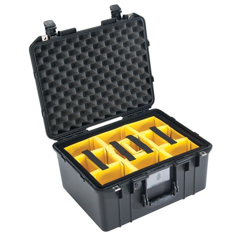 VALISE PELI AIR 1557 NOIRE + KIT CLOISONS + MOUSSE ALVEOLEE