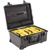 VALISE PELICASE 1560SC NOIRE + KIT CLOISON +POCHETTE ORDINATEUR