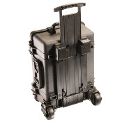 VALISE PELICASE 1560MOB NOIRE AVEC MOUSSE PREDECOUPEE + TROLLEY