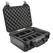 VALISE PELICASE 1450 NOIRE + KIT CLOISONS + MOUSSE ALVEOLEE 