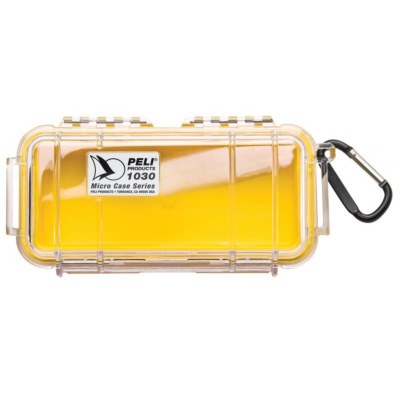 MICRO CASE PELI 1030 JAUNE - COUVERCLE TRANSPARENT