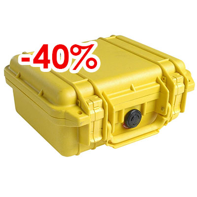 VALISE PELICASE 1200 JAUNE VIDE