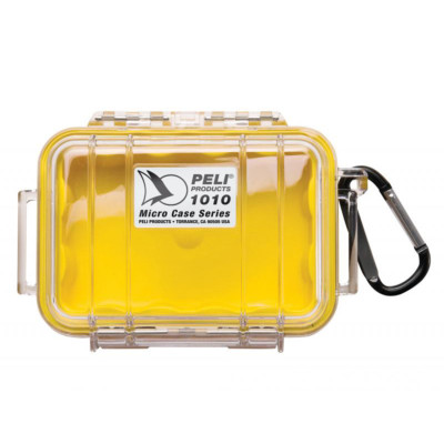 MICRO CASE PELI 1010 JAUNE - COUVERCLE TRANSPARENT