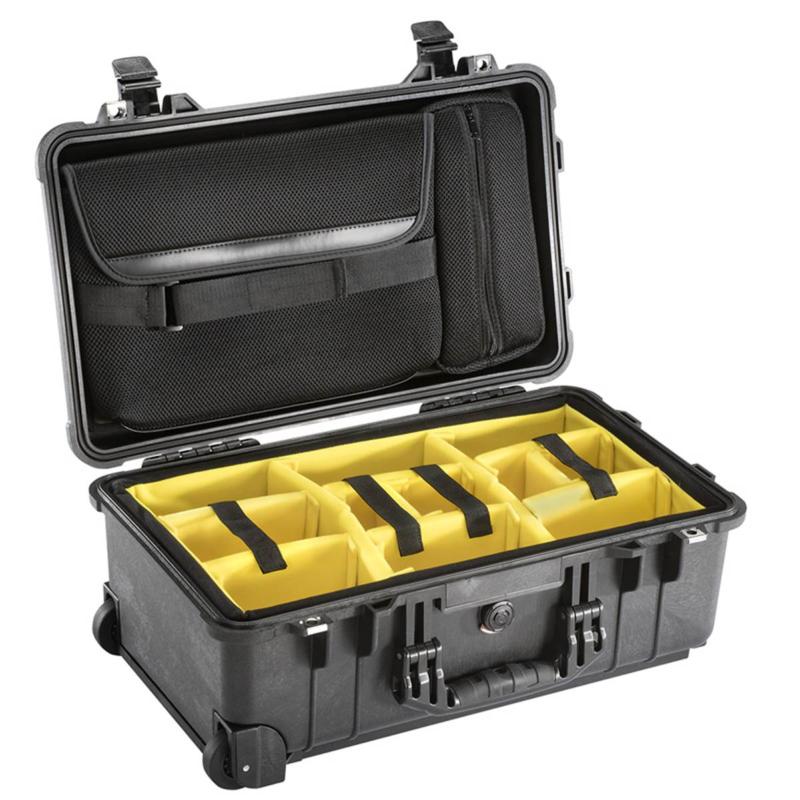 VALISE PELICASE 1560LOC NOIRE + RANGEMENT + POCHETTE ORDINATEUR